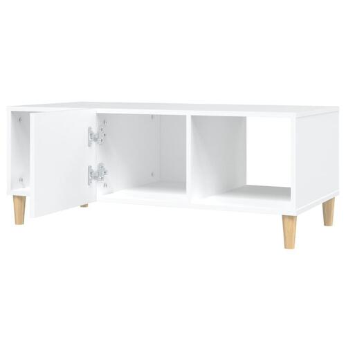 Sofabord 102x50x40 cm konstrueret træ hvid
