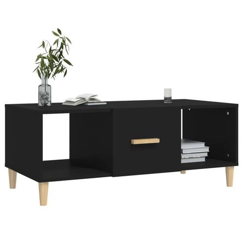 Sofabord 102x50x40 cm konstrueret træ sort