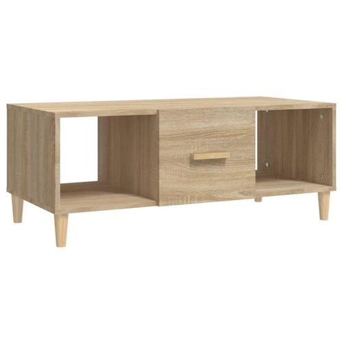 Sofabord 102x50x40 cm konstrueret træ sonoma-eg
