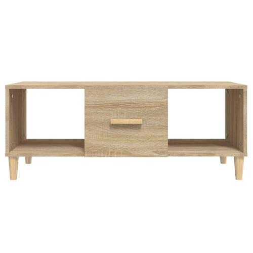 Sofabord 102x50x40 cm konstrueret træ sonoma-eg