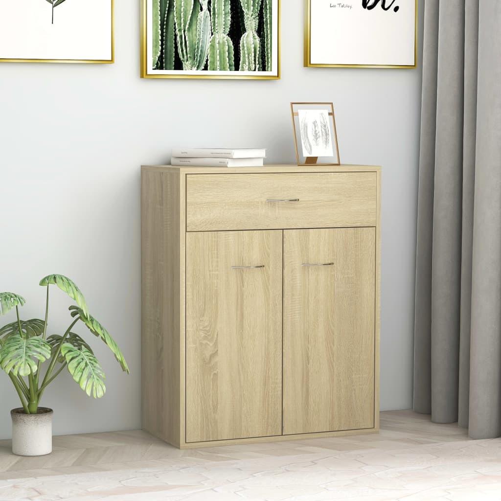 Skænk 60x30x75 cm konstrueret træ sonoma-eg