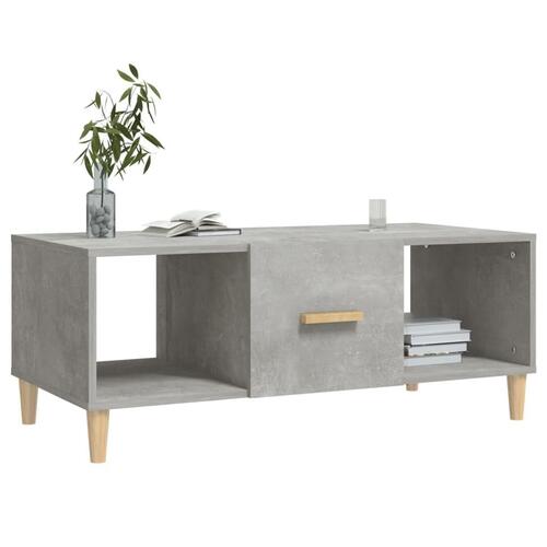 Sofabord 102x50x40 cm konstrueret træ betongrå