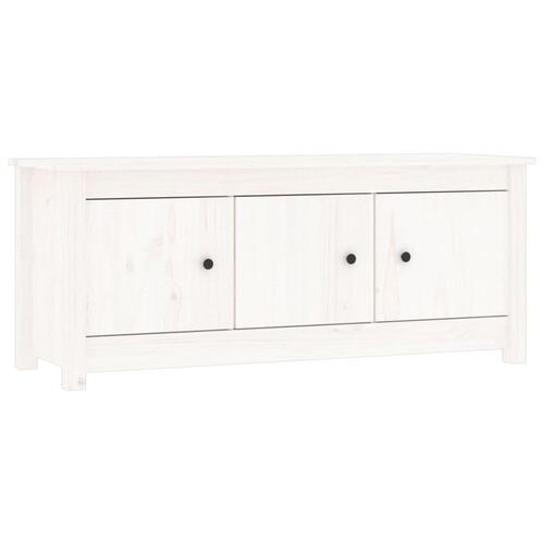 Skoreol 110x38x45,5 cm massivt fyrretræ hvid