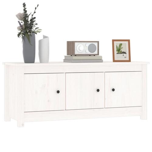 Skoreol 110x38x45,5 cm massivt fyrretræ hvid