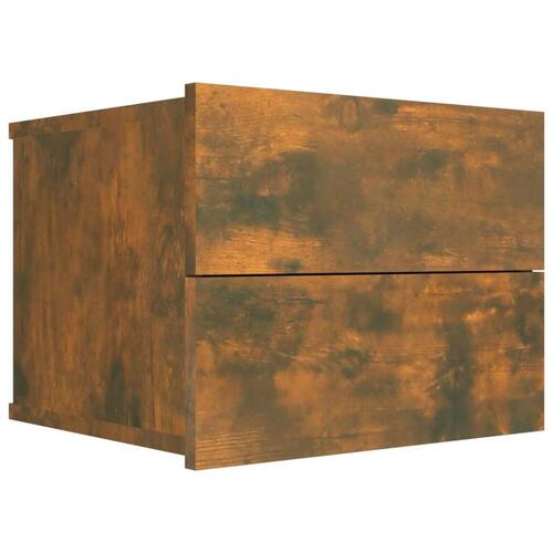 Sengeborde 2 stk. 40x30x30 cm konstrueret træ røget egetræ
