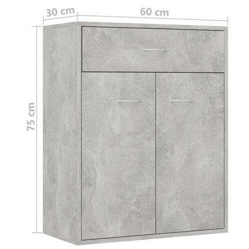 Skænk 60x30x75 cm konstrueret træ betongrå
