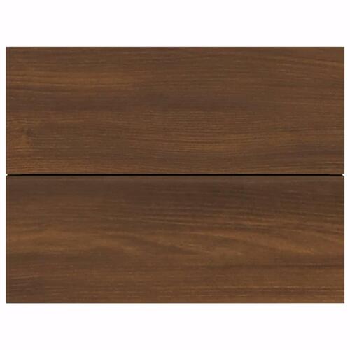 Sengeborde 2 stk. 40x30x30 cm konstrueret træ brun egetræ