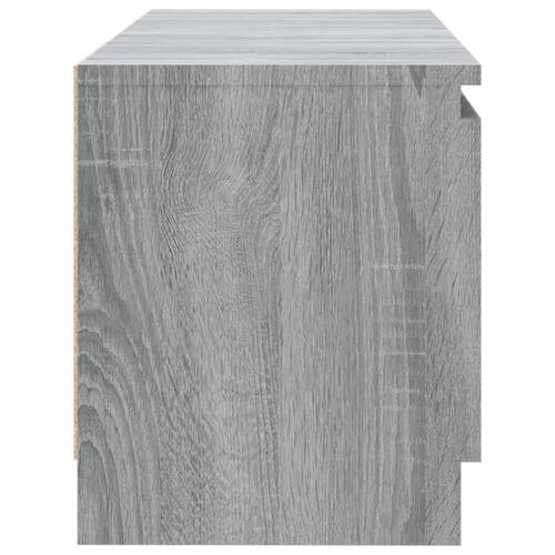 Tv-bord med LED-lys 120x30x35,5 cm grå sonoma-eg