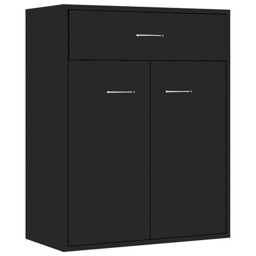 Skænk 60x30x75 cm konstrueret træ sort højglans