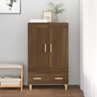 Skab 70x31x115 cm konstrueret træ brun egetræsfarve