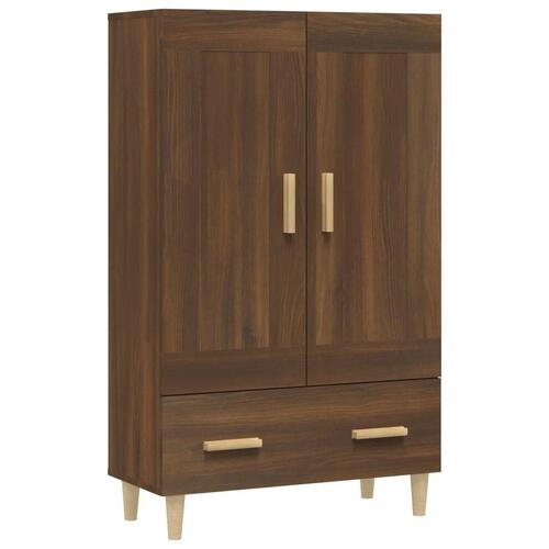 Skab 70x31x115 cm konstrueret træ brun egetræsfarve