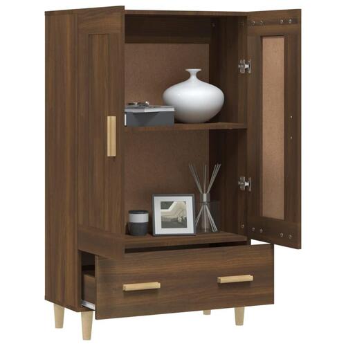 Skab 70x31x115 cm konstrueret træ brun egetræsfarve