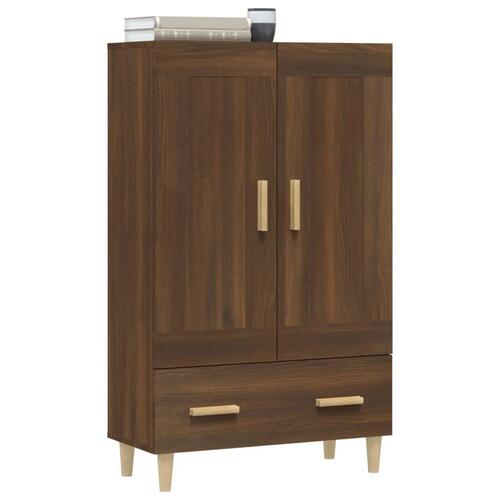 Skab 70x31x115 cm konstrueret træ brun egetræsfarve