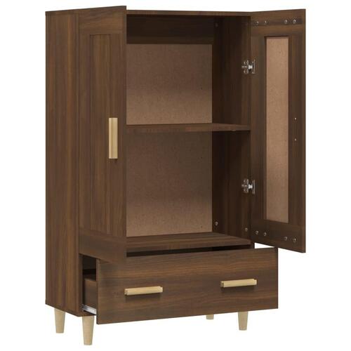 Skab 70x31x115 cm konstrueret træ brun egetræsfarve