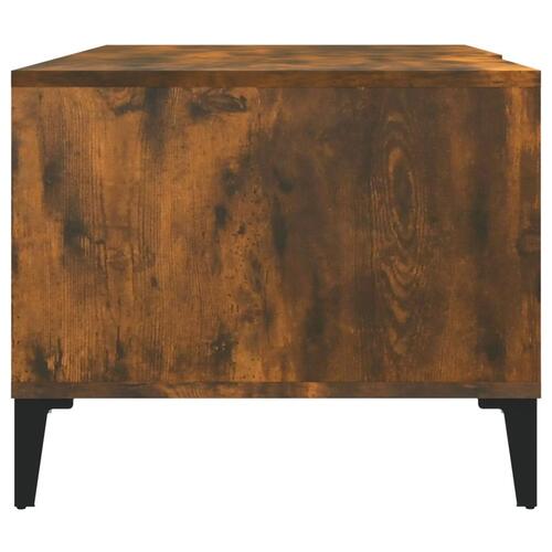Sofabord 90x50x40 cm konstrueret træ røget egetræsfarve