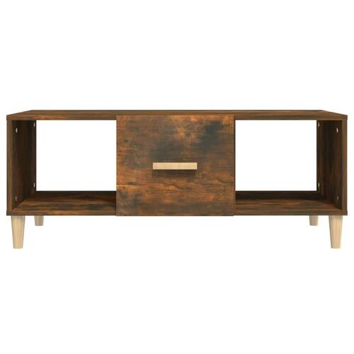 Sofabord 102x50x40 cm konstrueret træ røget egetræsfarve