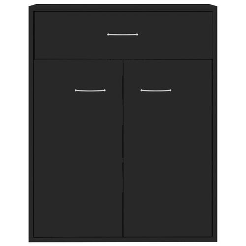 Skænk 60x30x75 cm konstrueret træ sort højglans