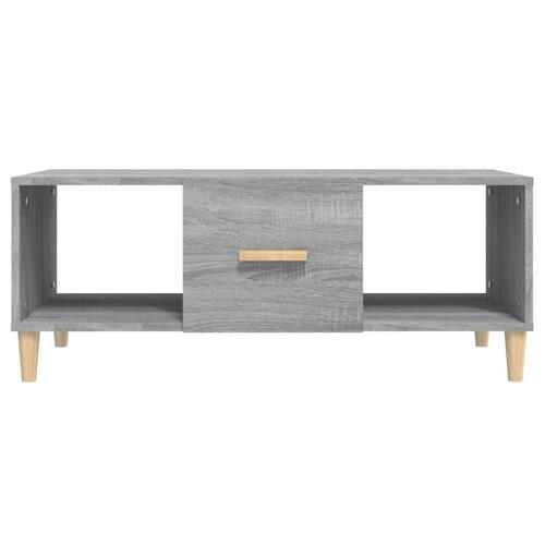 Sofabord 102x50x40 cm konstrueret træ grå sonoma-eg