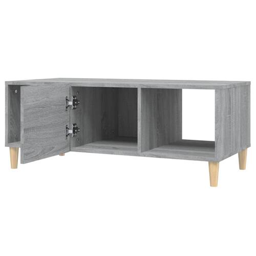 Sofabord 102x50x40 cm konstrueret træ grå sonoma-eg