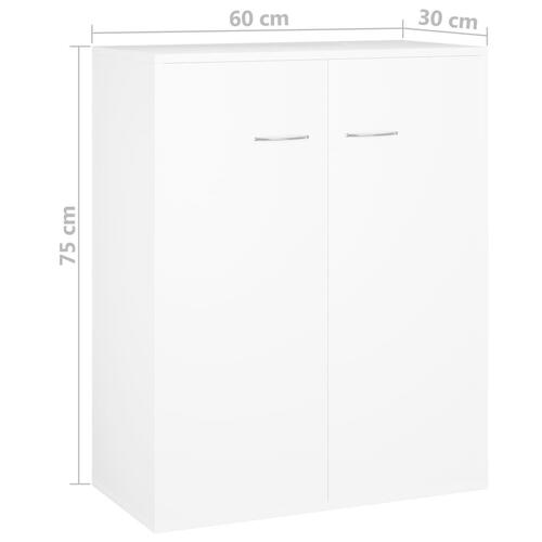 Skænk 60x30x75 cm konstrueret træ hvid