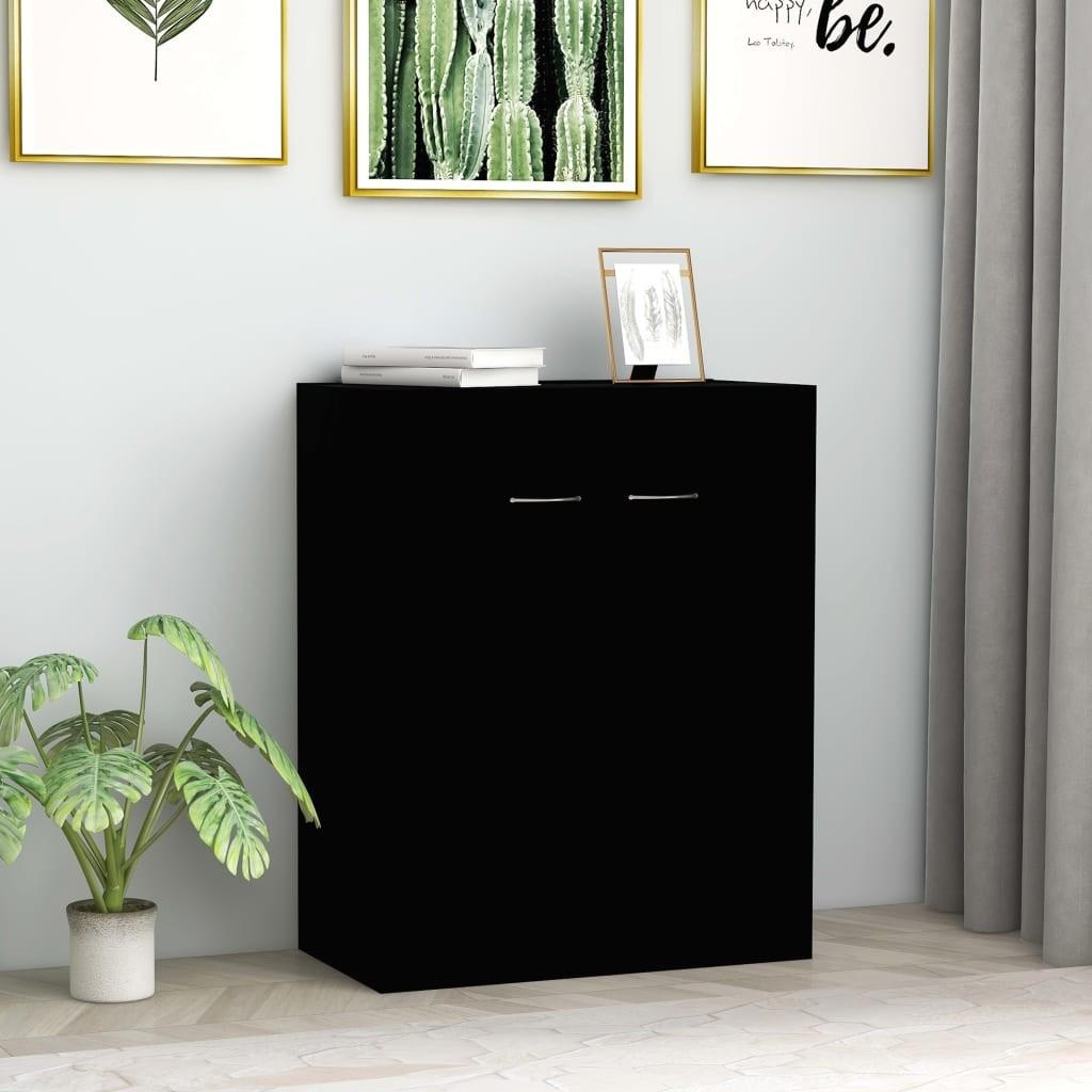 Skænk 60x30x75 cm konstrueret træ sort