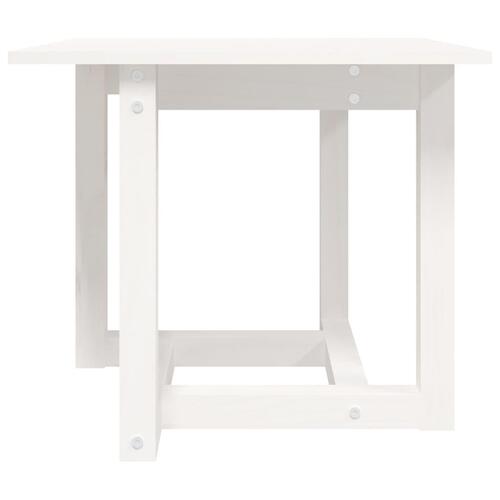 Sofabord 50x50x45 cm massivt fyrretræ sort hvid