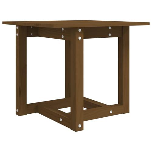 Sofabord 50x50x45 cm massivt fyrretræ gyldenbrun