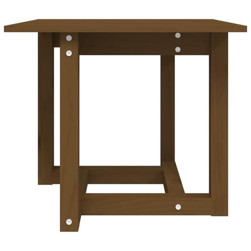 Sofabord 50x50x45 cm massivt fyrretræ gyldenbrun