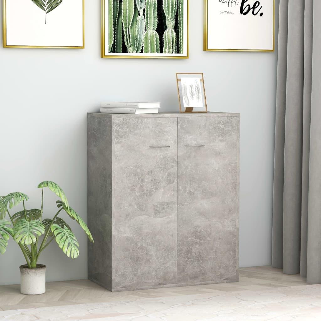 Skænk 60x30x75 cm konstrueret træ betongrå