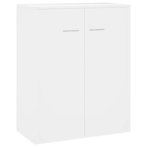 Skænk 60x30x75 cm konstrueret træ hvid højglans