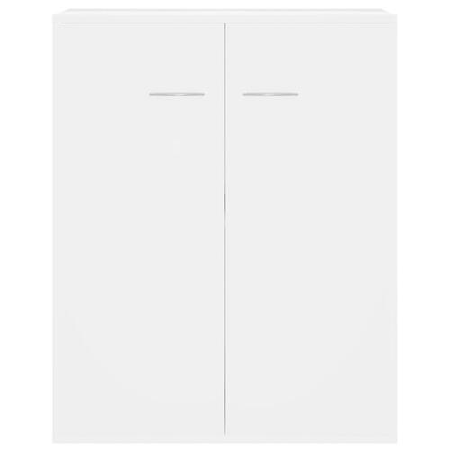 Skænk 60x30x75 cm konstrueret træ hvid højglans