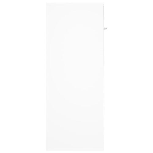 Skænk 60x30x75 cm konstrueret træ hvid højglans