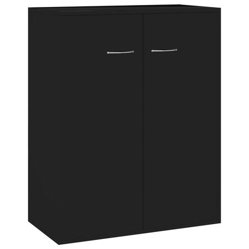 Skænk 60x30x75 cm konstrueret træ sort højglans