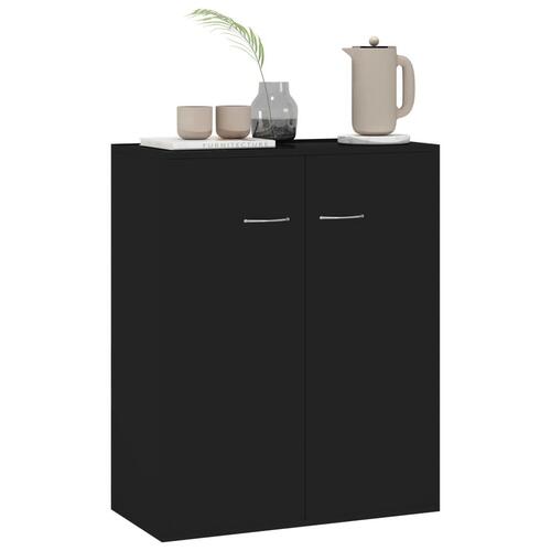 Skænk 60 x 30 x 75 cm spånplade sort højglans