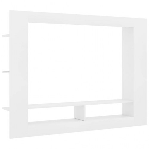 Tv-bord 152x22x113 cm konstrueret træ hvid