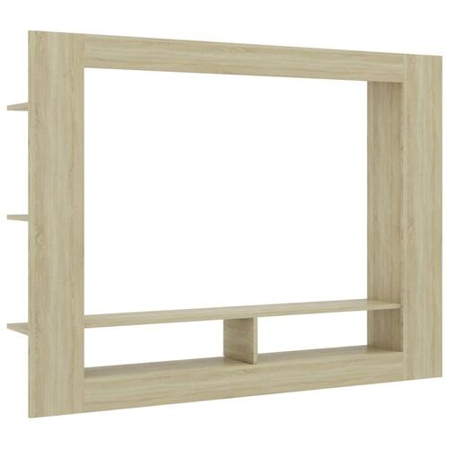 Tv-bord 152x22x113 cm konstrueret træ sonoma-eg