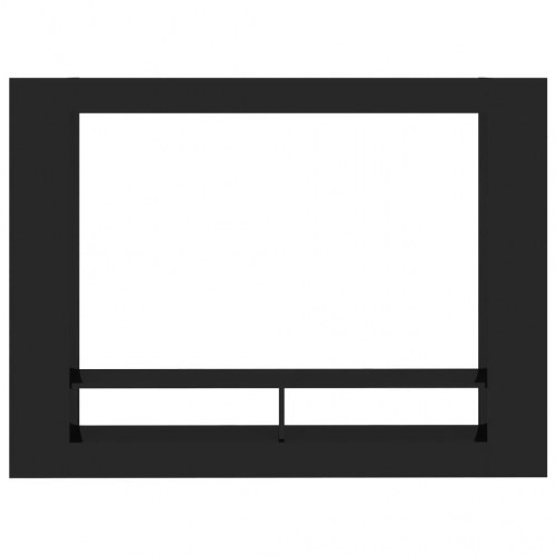 Tv-bord 152x22x113 cm konstrueret træ sort højglans