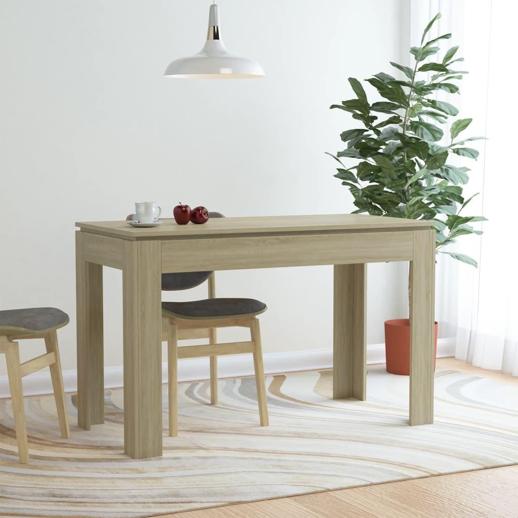 Spisebord 120x60x76 cm konstrueret træ sonoma-eg
