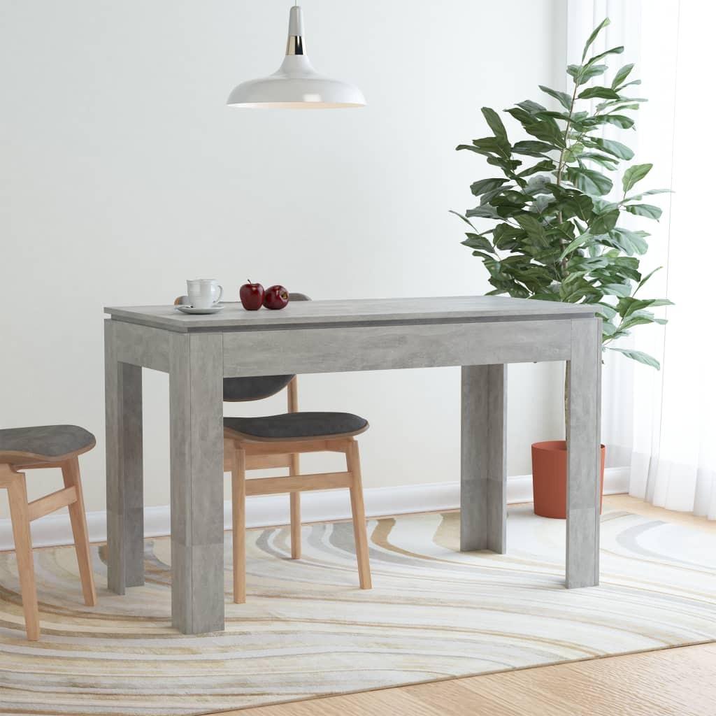 Spisebord 120 x 60 x 76 cm spånplade betongrå