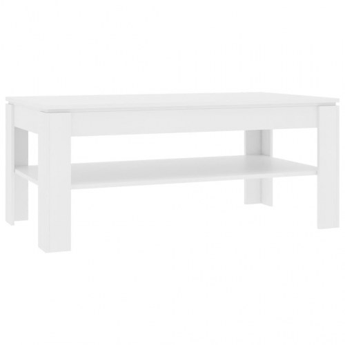 Sofabord 110x60x47 cm konstrueret træ hvid