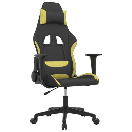 Gamingstol med massagefunktion stof sort og lysegrøn