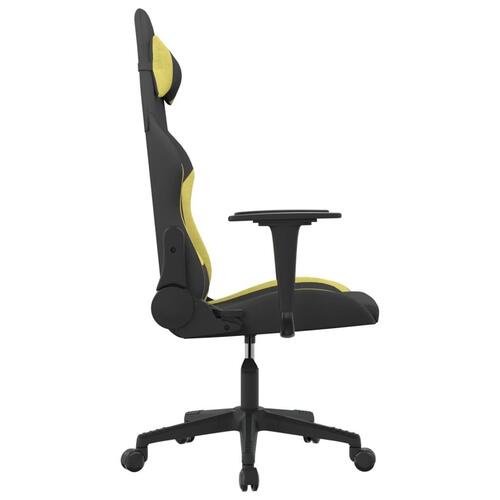 Gamingstol med massagefunktion stof sort og lysegrøn