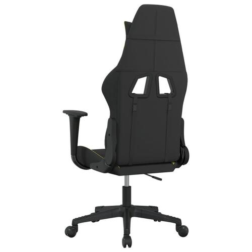 Gamingstol med massagefunktion stof sort og lysegrøn