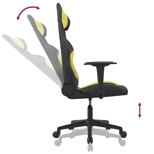 Gamingstol med massagefunktion stof sort og lysegrøn