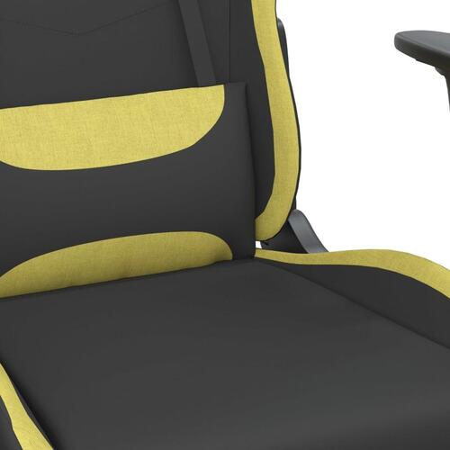 Gamingstol med massagefunktion stof sort og lysegrøn