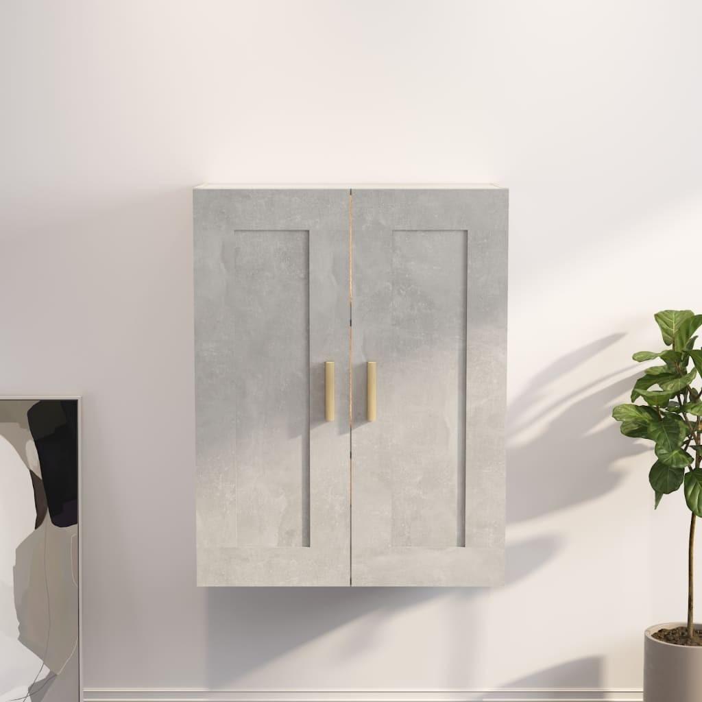 Vægskab 69,5x32,5x90 cm konstrueret træ betongrå