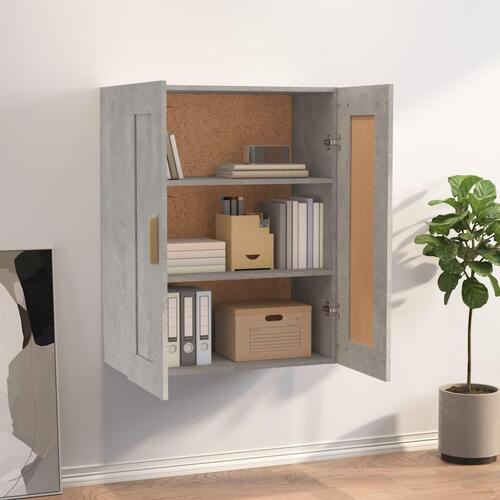 Vægskab 69,5x32,5x90 cm konstrueret træ betongrå