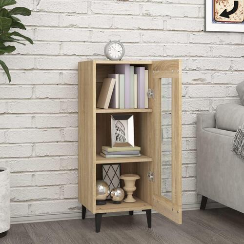 Skænk 34,5x34x90 cm konstrueret træ sonoma-eg