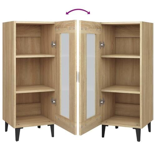 Skænk 34,5x34x90 cm konstrueret træ sonoma-eg