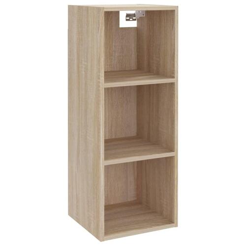 Vægskab 34,5x32,5x90 cm konstrueret træ sonoma-eg